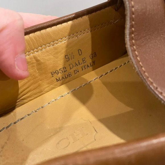 Coach men's caramel brown loafers, size 9.5 - Picture 15 of 16